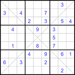 Судоку Х 9х9 #315 средний