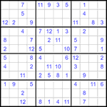 Судоку 12х12 #47 легкий