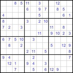 Судоку 12х12 #43 средний