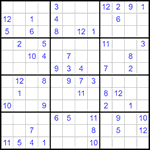 Судоку 12х12 #44 средний