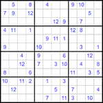 Судоку 12х12 #41 трудный