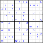 Судоку 12х12 #44 трудный