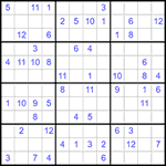 Судоку 12х12 #45 трудный