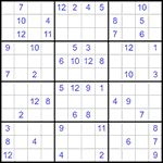 Судоку 12х12 #43 очень трудный