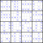 Судоку 16х16 #46 легкий
