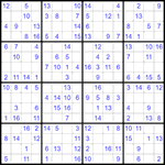Судоку 16х16 #47 легкий