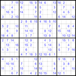 Судоку 16х16 #48 легкий