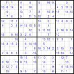 Судоку 16х16 #49 легкий