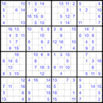 Судоку 16х16 #50 легкий
