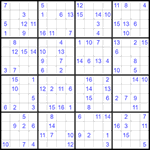 Судоку 16х16 #41 средний