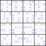 Судоку 16х16 #42 средний