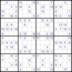 Судоку 16х16 #43 средний