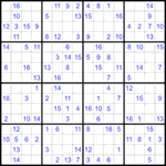 Судоку 16х16 #44 средний