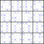 Судоку 16х16 #45 средний