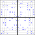Судоку 16х16 #44 трудный