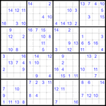 Судоку 16х16 #41 очень трудный