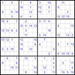 Судоку 16х16 #42 очень трудный