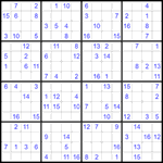 Судоку 16х16 #44 очень трудный