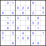 Судоку 9х9 #1266 легкий