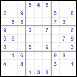 Судоку 9х9 #1267 легкий