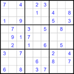 Судоку 9х9 #1268 легкий