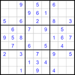 Судоку 9х9 #1270 легкий
