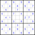 Судоку 9х9 #1271 легкий