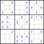 Судоку 9х9 #1275 легкий