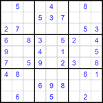 Судоку 9х9 #1289 легкий