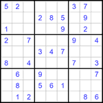 Судоку 9х9 #1293 легкий