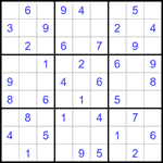 Судоку 9х9 #1299 легкий