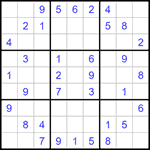 Судоку 9х9 #1302 легкий