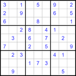 Судоку 9х9 #1303 легкий