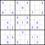 Судоку 9х9 #1250 средний
