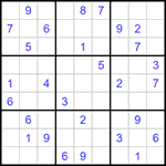 Судоку 9х9 #1251 средний