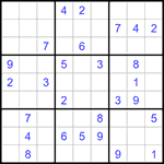 Судоку 9х9 #1257 средний