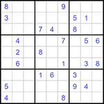 Судоку 9х9 #1258 средний