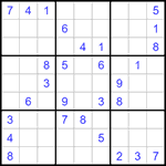 Судоку 9х9 #1260 средний
