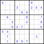 Судоку 9х9 #1264 средний