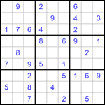 Судоку 9х9 #1271 средний