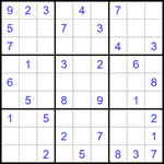 Судоку 9х9 #1277 средний