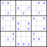 Судоку 9х9 #1283 средний