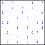 Судоку 9х9 #1287 средний