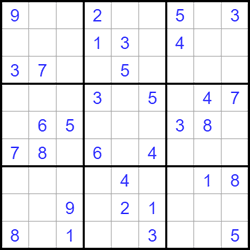 Судоку 9х9 #1289 средний