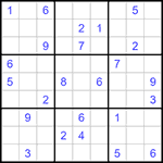 Судоку 9х9 #1231 трудный