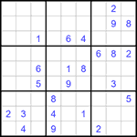 Судоку 9х9 #1232 трудный