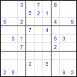 Судоку 9х9 #1236 трудный