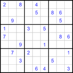 Судоку 9х9 #1237 трудный