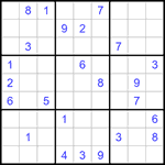 Судоку 9х9 #1238 трудный