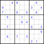 Судоку 9х9 #1239 трудный